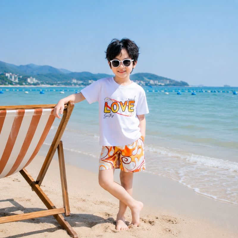 Retro Swirl Print Matching Family Hawaiian Set