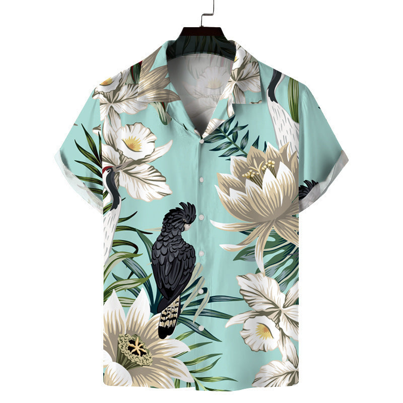 Aqua Cockatoo Floral Shirt