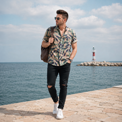 Beige Forest Leaf Shirt
