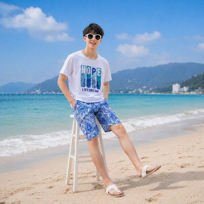 Coastal Mandala Print Matching Family Beach Set