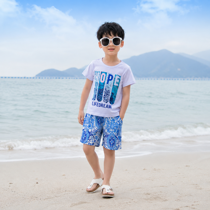Coastal-Mandala-Print-Matching -Family-Beach-Sets Uk