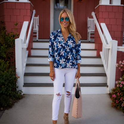 Ocean Bloom Long-Sleeve Shirt
