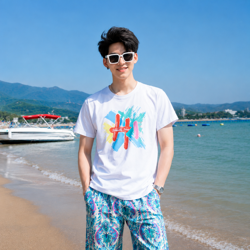 Ocean Mosaic Print Matching Family Hawaiian Set