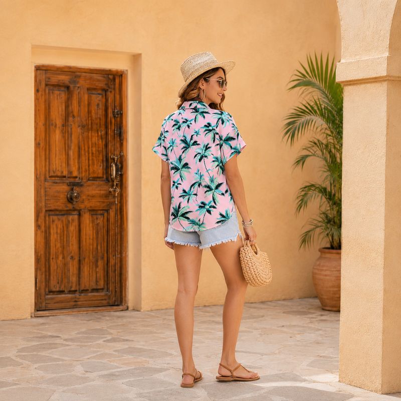 Palm Trees Women Beach Shirts
