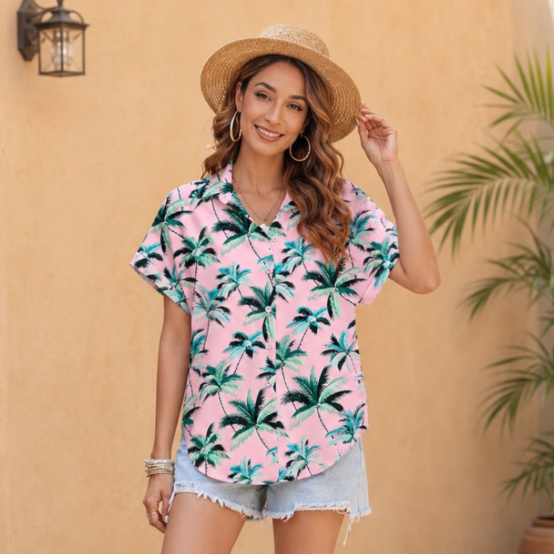 Palm Trees Women Beach Shirts