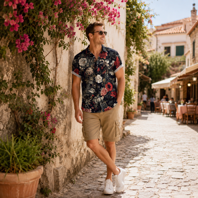 Phantom Skeleton Floral Shirt