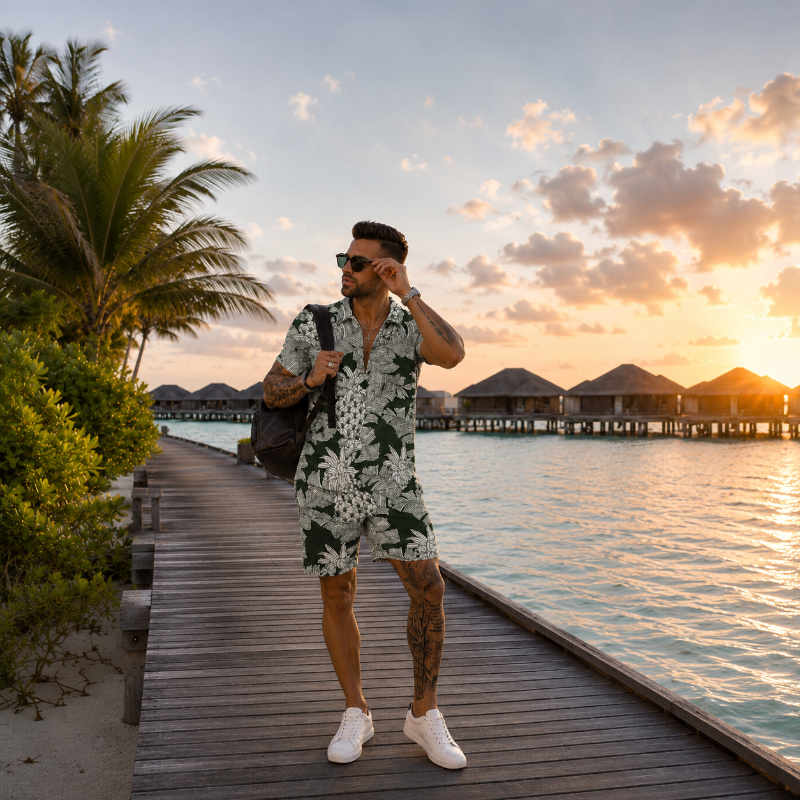 Pineapple Paradise Hawaiian Set