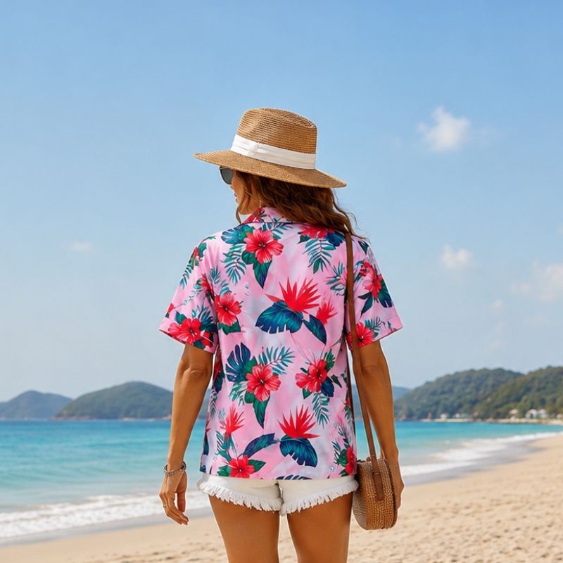 Pink Hibiscus Hawaiian Shirt