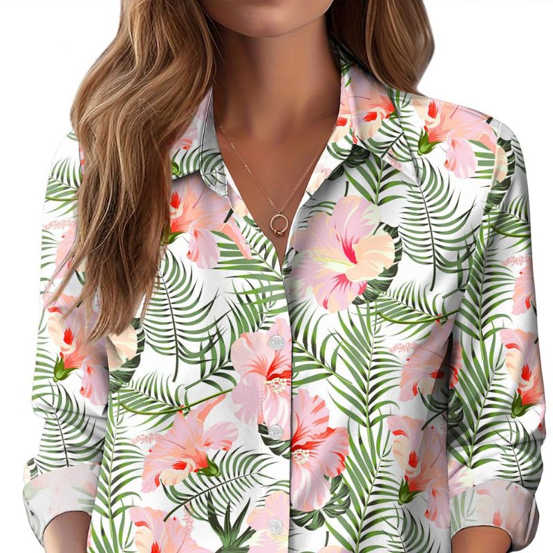 Pink Hibiscus Palm Beach Shirt