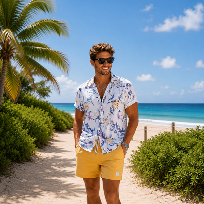 Purple Floral Shirt