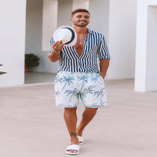 Rainbow Colour Palm Tree Shorts