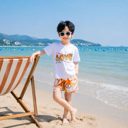 Retro Swirl Print Matching Family Hawaiian Set