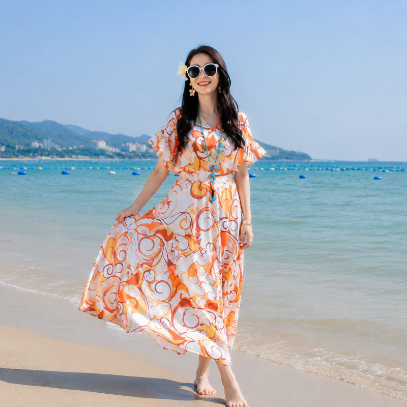 Retro Swirl Print Matching Family Hawaiian Set