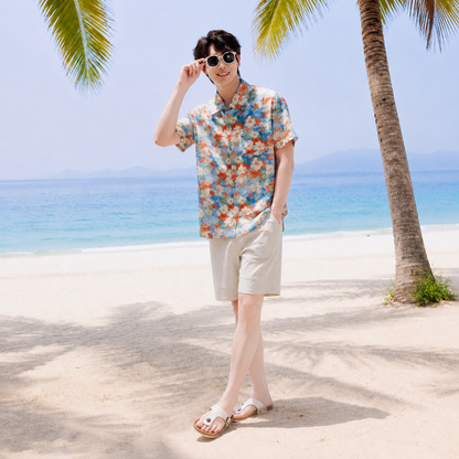 Seaside Floral Matching Family Hawaiian Set