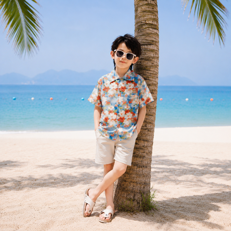 Seaside Floral Matching Family Hawaiian Set