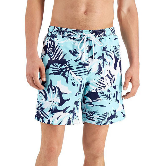 Sky Blue Leaves Shorts