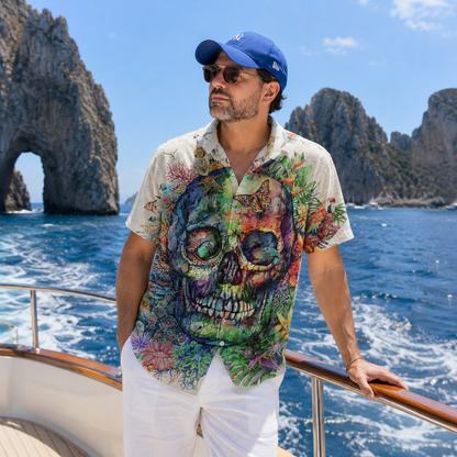 Tropical Skull Graphic Shirt