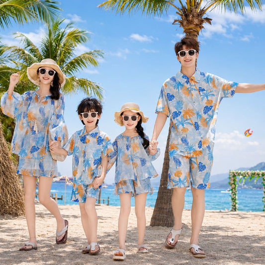 Tropical Palm Breeze Matching Family Hawaiian Set
