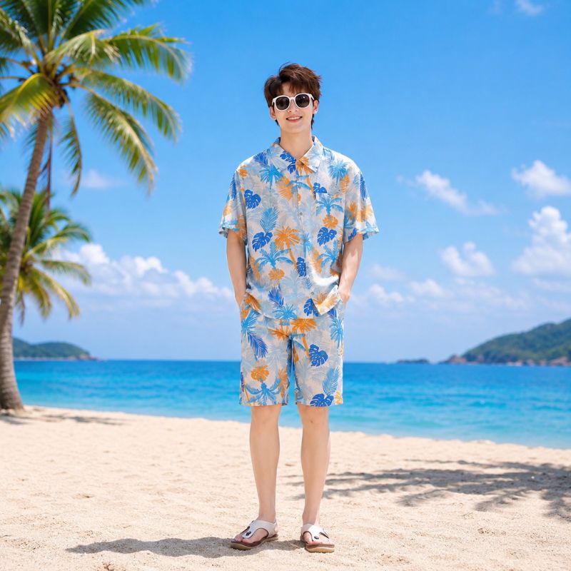 Tropical Palm Breeze Matching Family Hawaiian Set