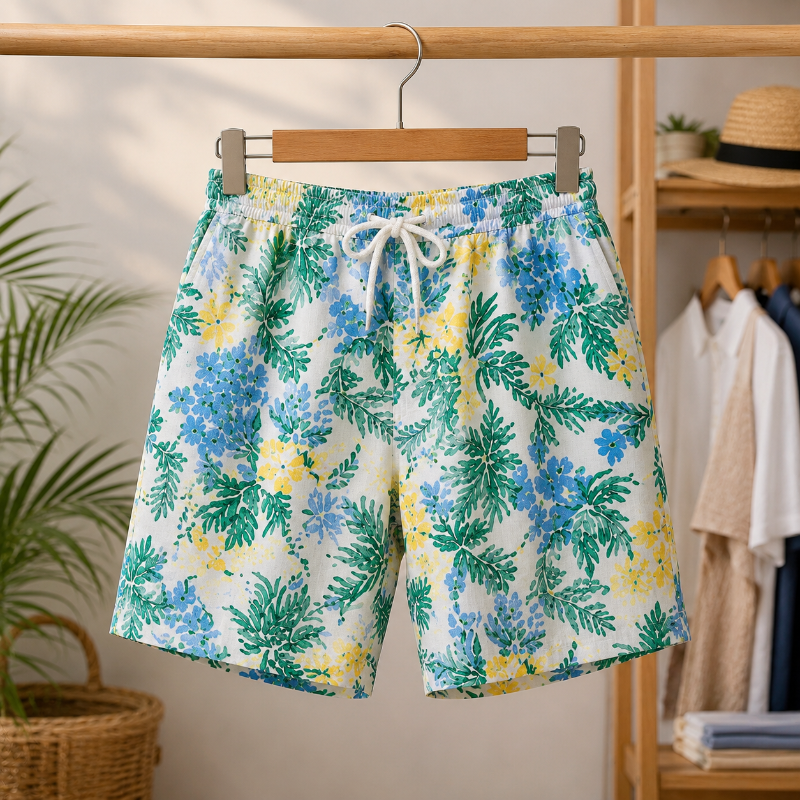 Tropical Botanical Print Matching Family Beach Set