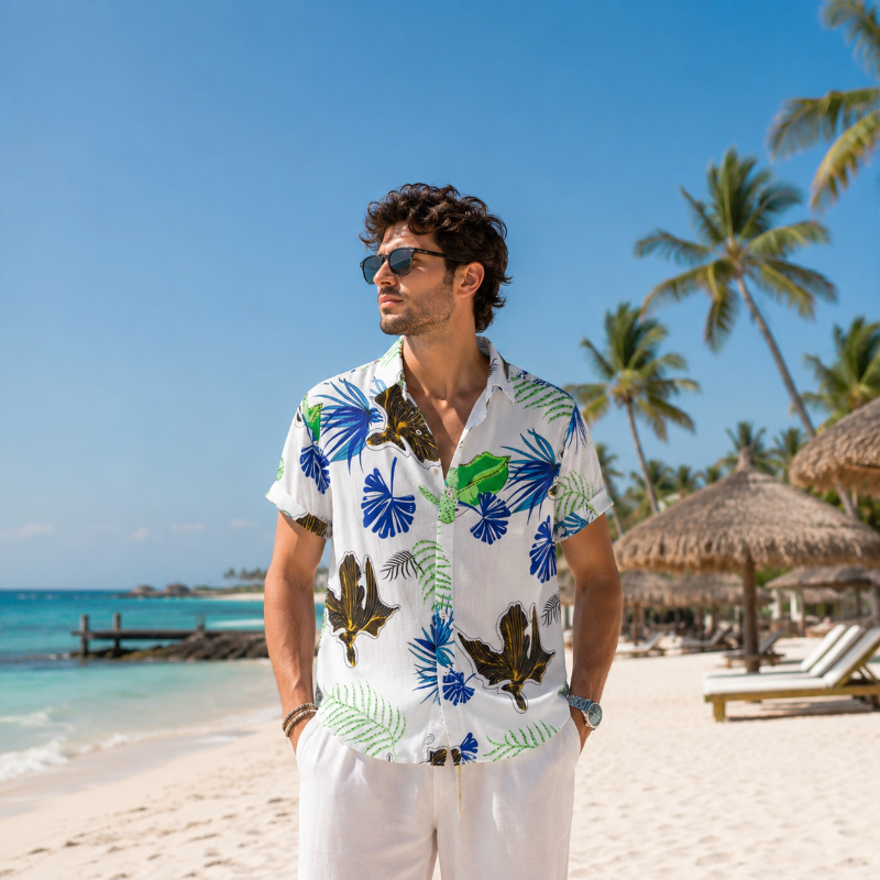 White Floral Shirt