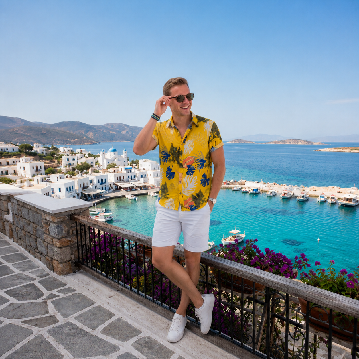 Yellow Floral Shirt