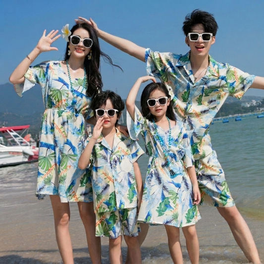 Tropical Leaf Matching Family Hawaiian Set